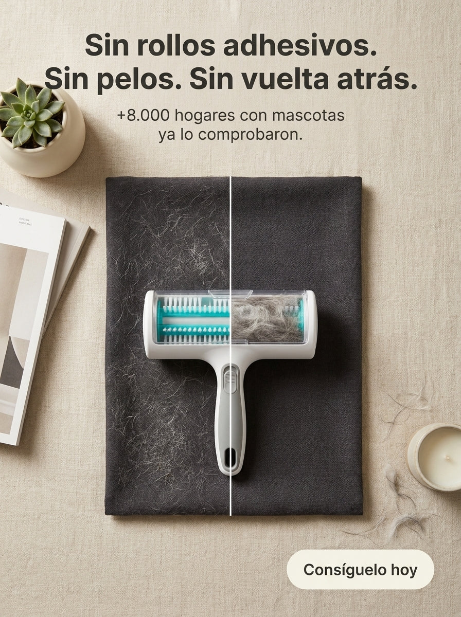 ¿Cansado de ver pelos y pelusas por todas partes?