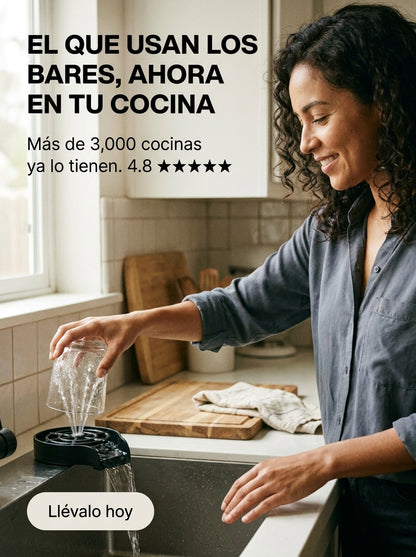 Lava vasos sin esfuerzo en segundos