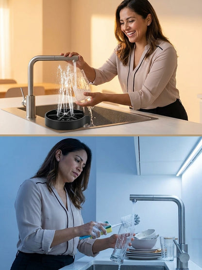 Lava vasos sin esfuerzo en segundos